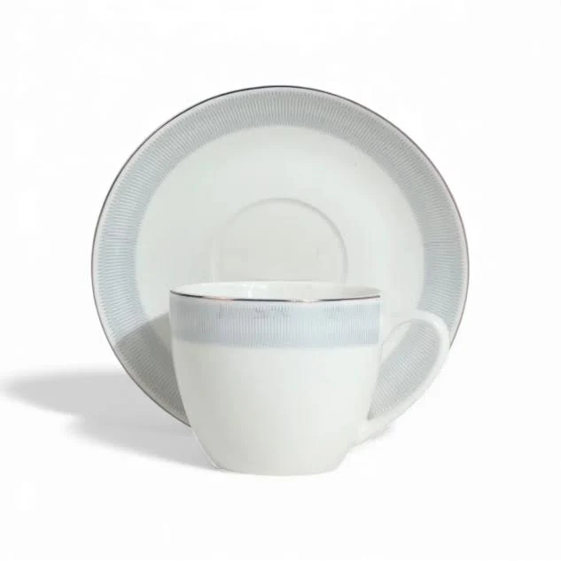 36 Piece New Bone Dinner Set White & Blue