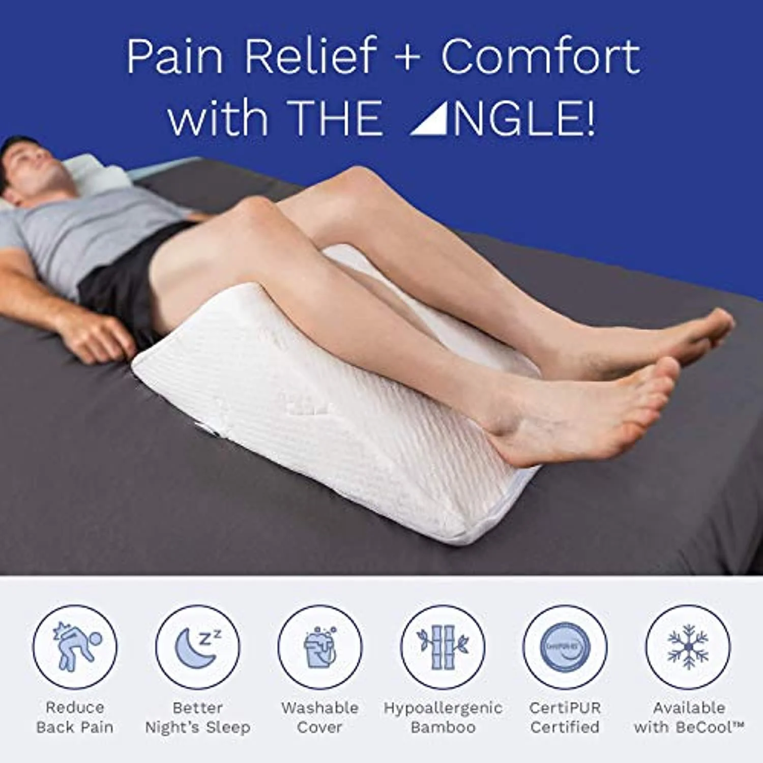 Back Support - Help Reduce Back Pain Immediately. Eco Friendly, Medical Quality Memory Foam  Made in USA