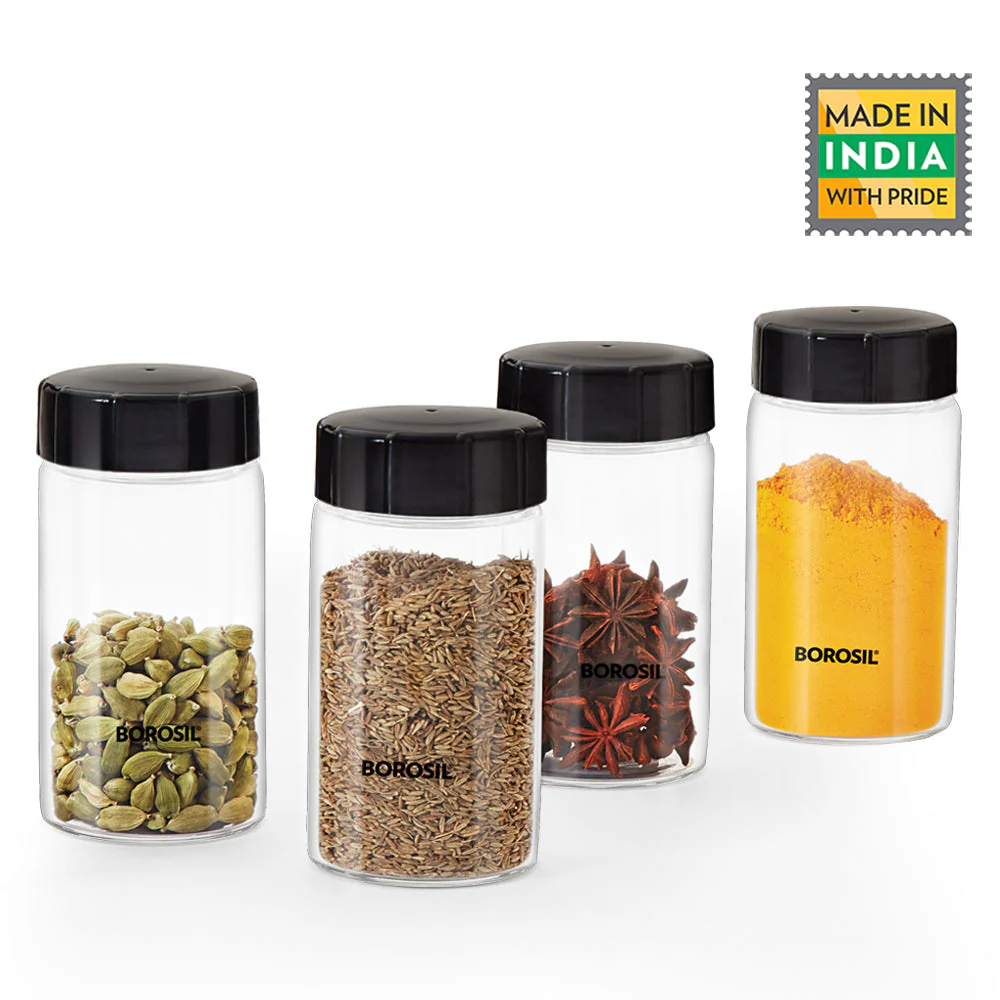 Neo Fridge Proof Glass Spice Jars Set (TR)