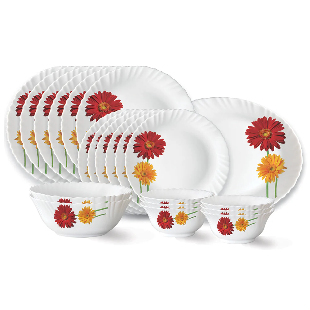 Larah by Borosil Zinnia Dinner Set, 66 pc