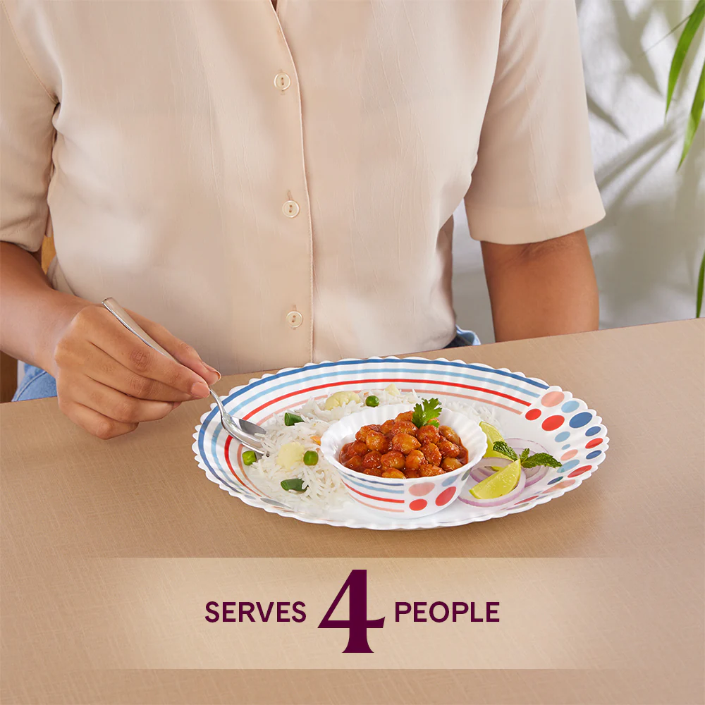 Larah by Borosil, Pastel Dinner Set, 13 pc