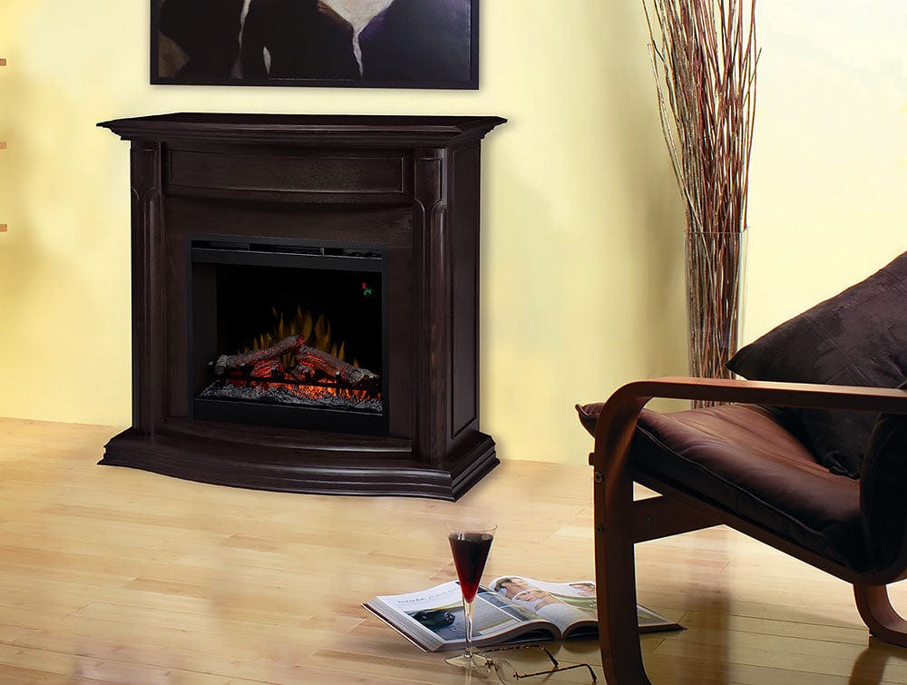 Gwendolyn Electric Fireplace Mantel Package in Espresso