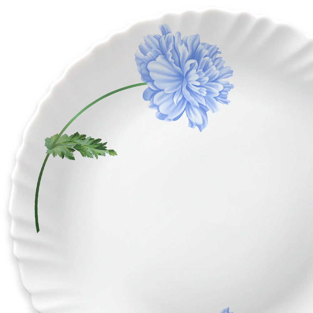 Larah by Borosil Blue Mist Dinner Set, 9 pc