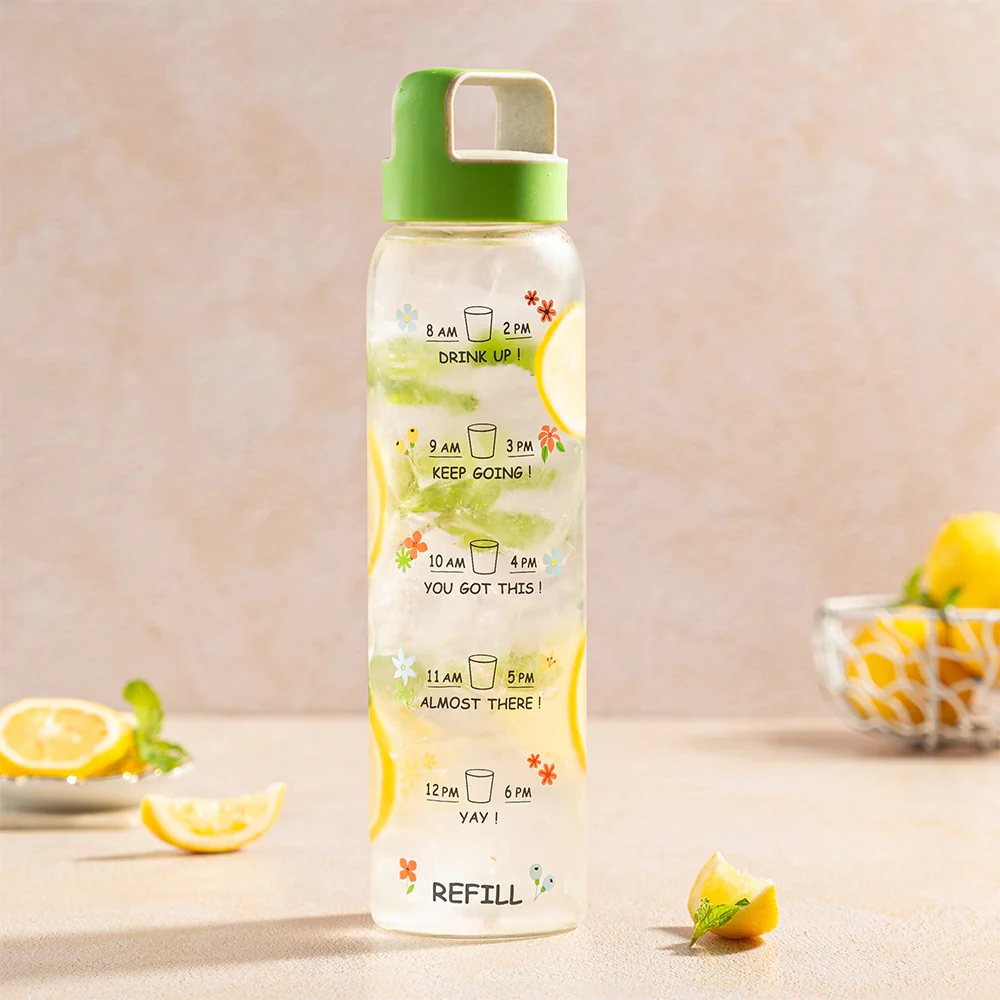 AM-PM Clear Glass Bottle