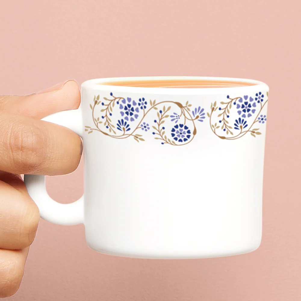 Larah by Borosil Mist Mug Set, 100ml x 6