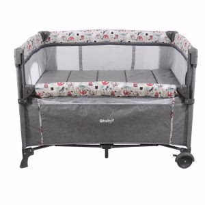 Cuna Corral Colecho Nala Eb751 Ebaby Gris-Rosad