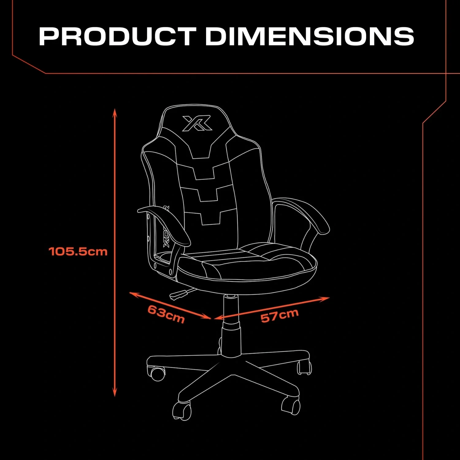 Saturn Ergonomic PC Office Gaming Chair - Black