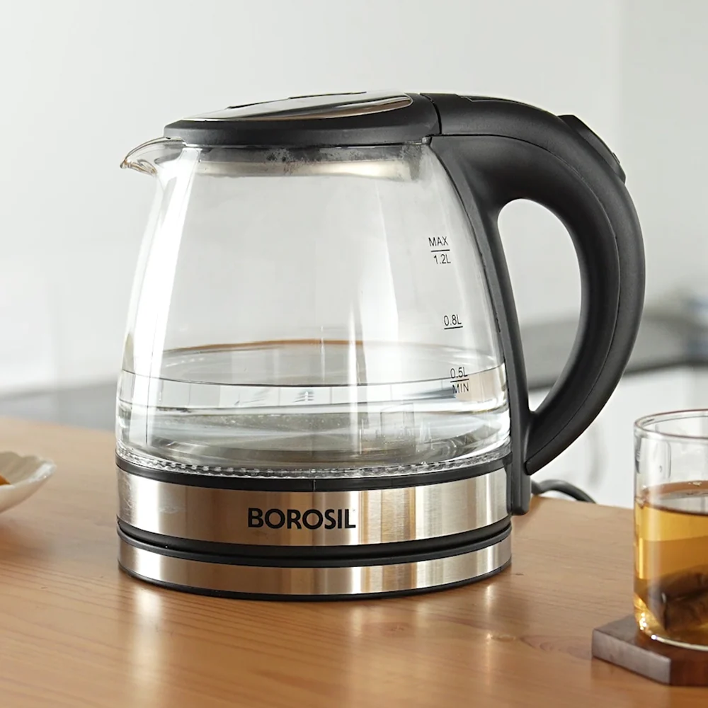 Crystal 1.2L Electric Glass Kettle, 1350 W