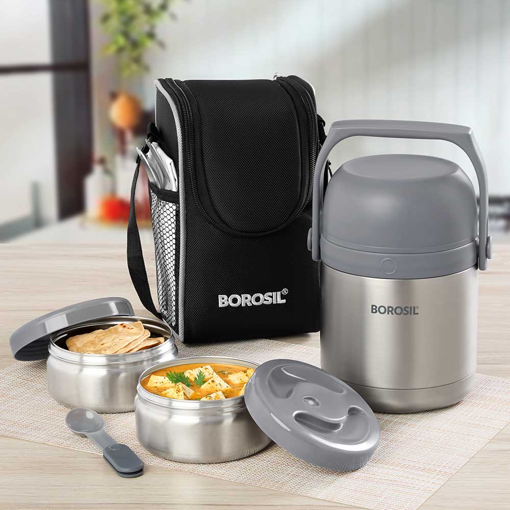 Borosil Hot n Fresh Lunchbox, 2 Container, Personalised
