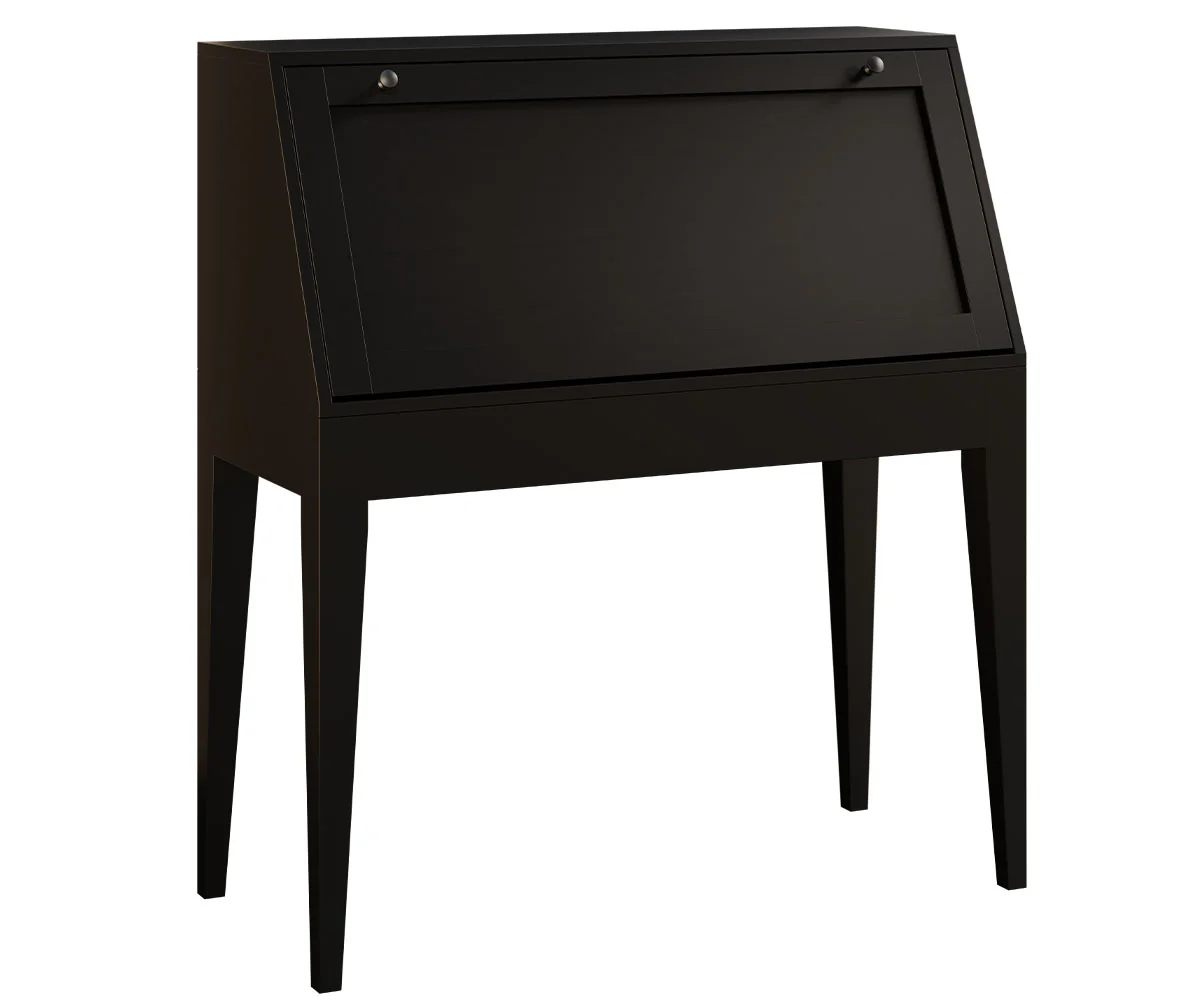 Amish Mid Century Desk With Flip Down Lid