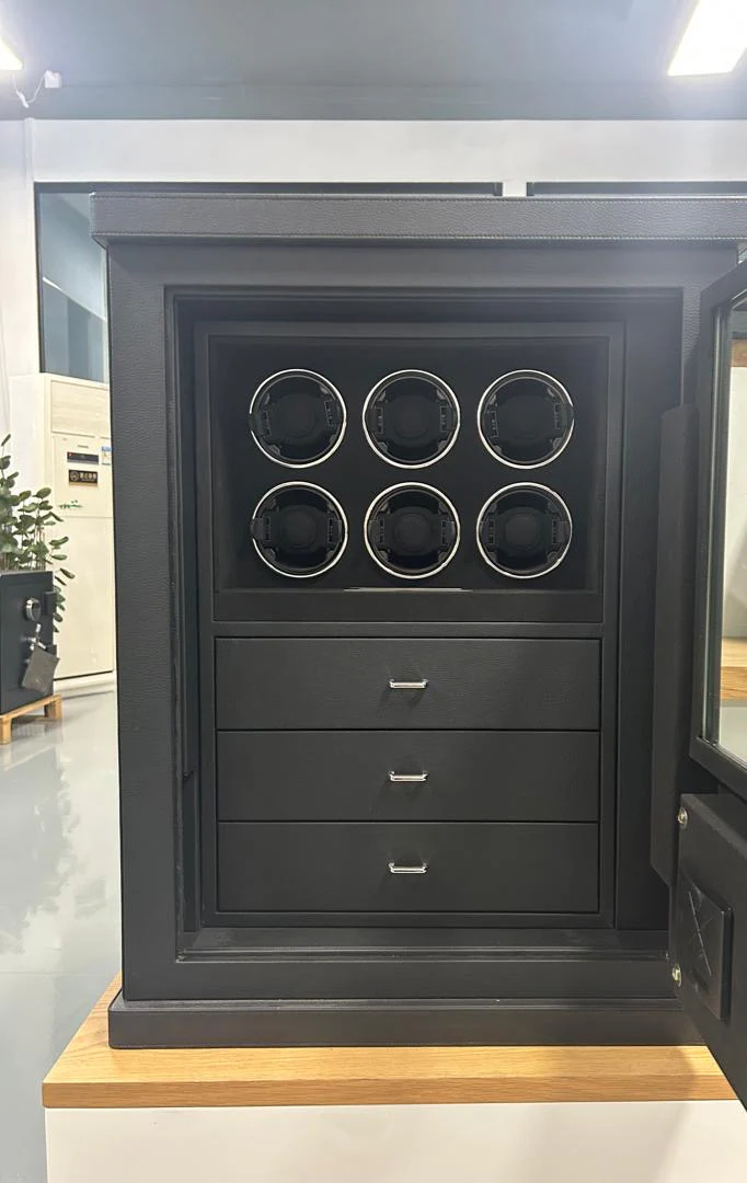 JB Watch Winder & Jewelry Safe 3 Jewelry Drawers & 6 Watch Winders