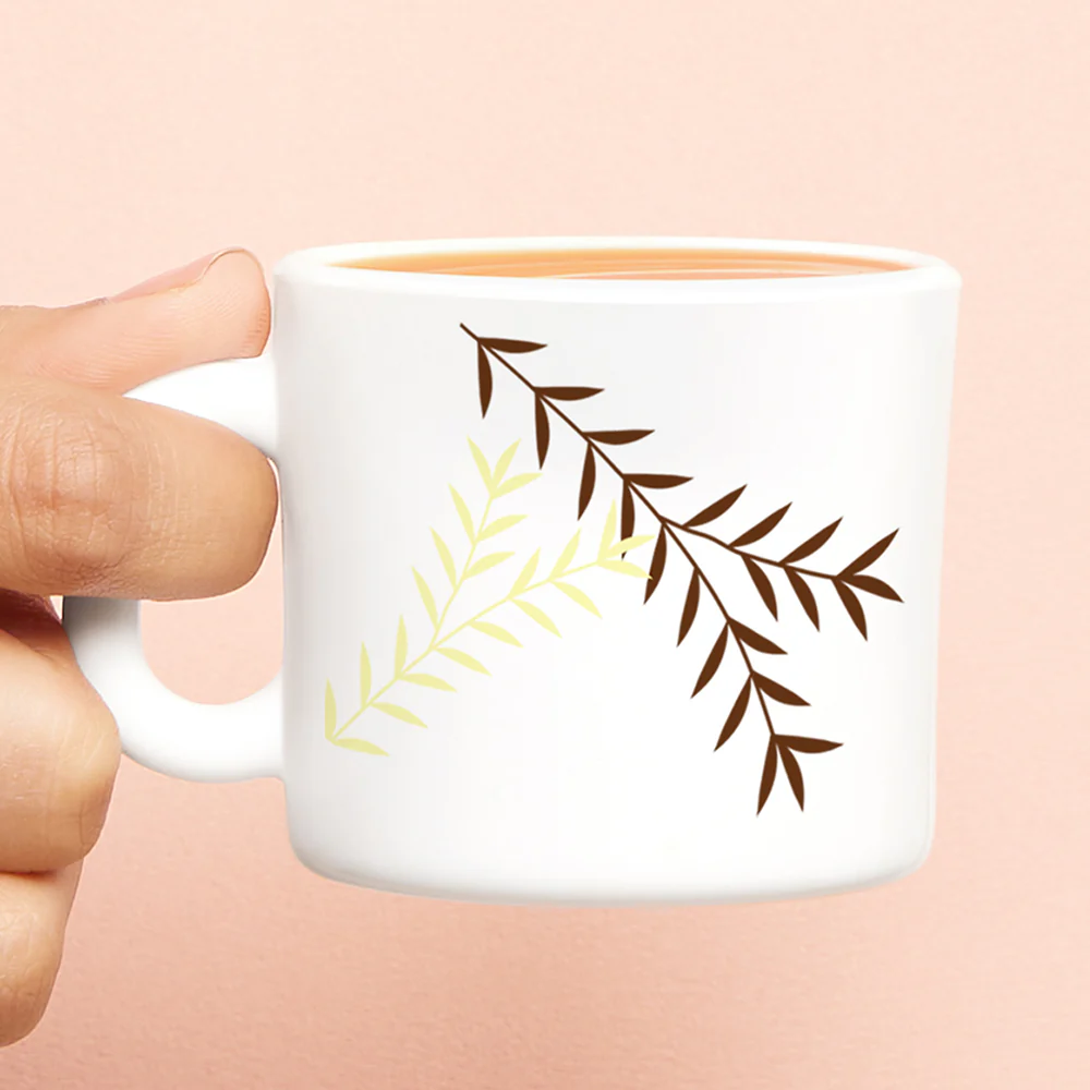 Larah by Borosil Oak Mug Set, 100ml x 6