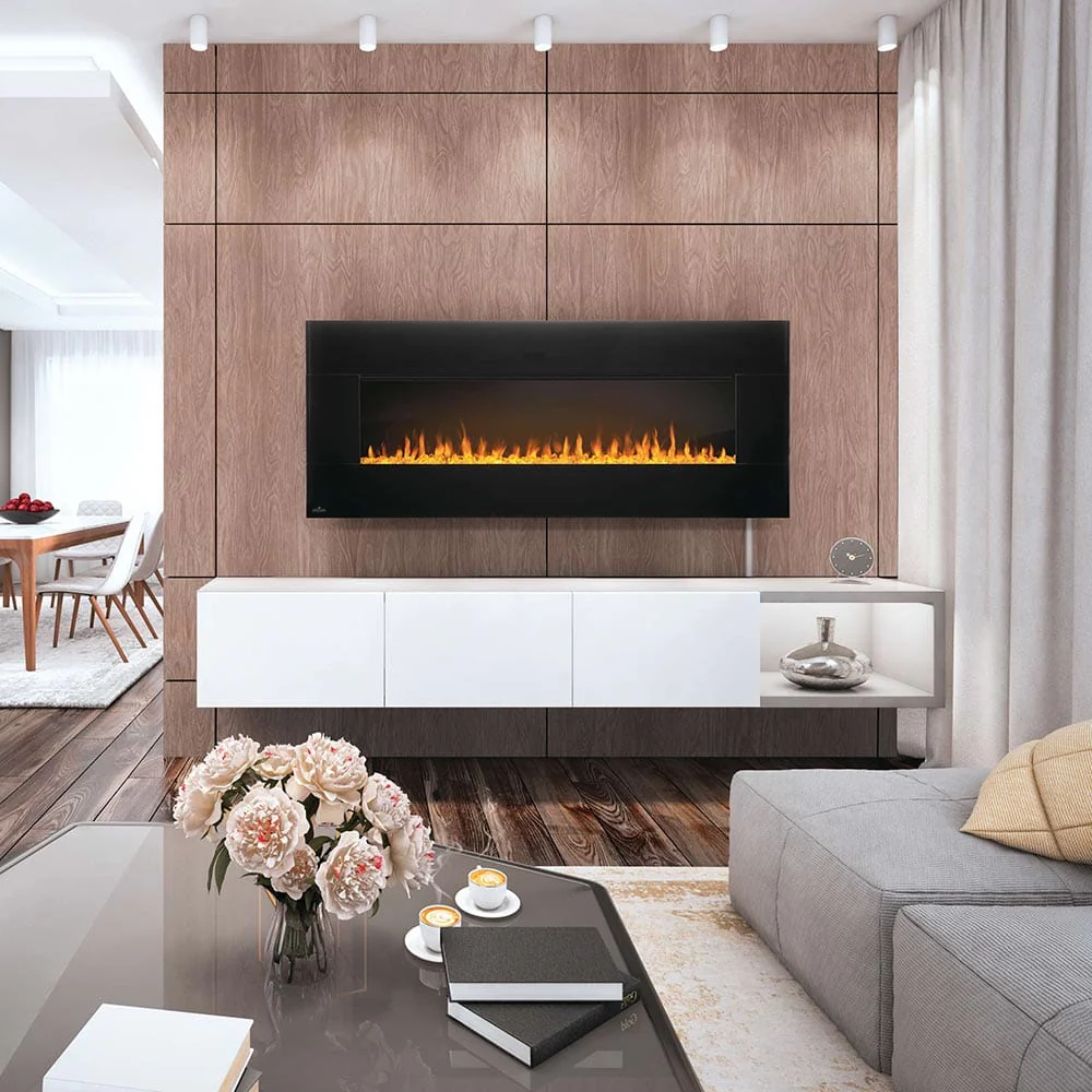 Napoleon 50-in Harsten Wall Mount Electric Fireplace with Bluetooth Speakers