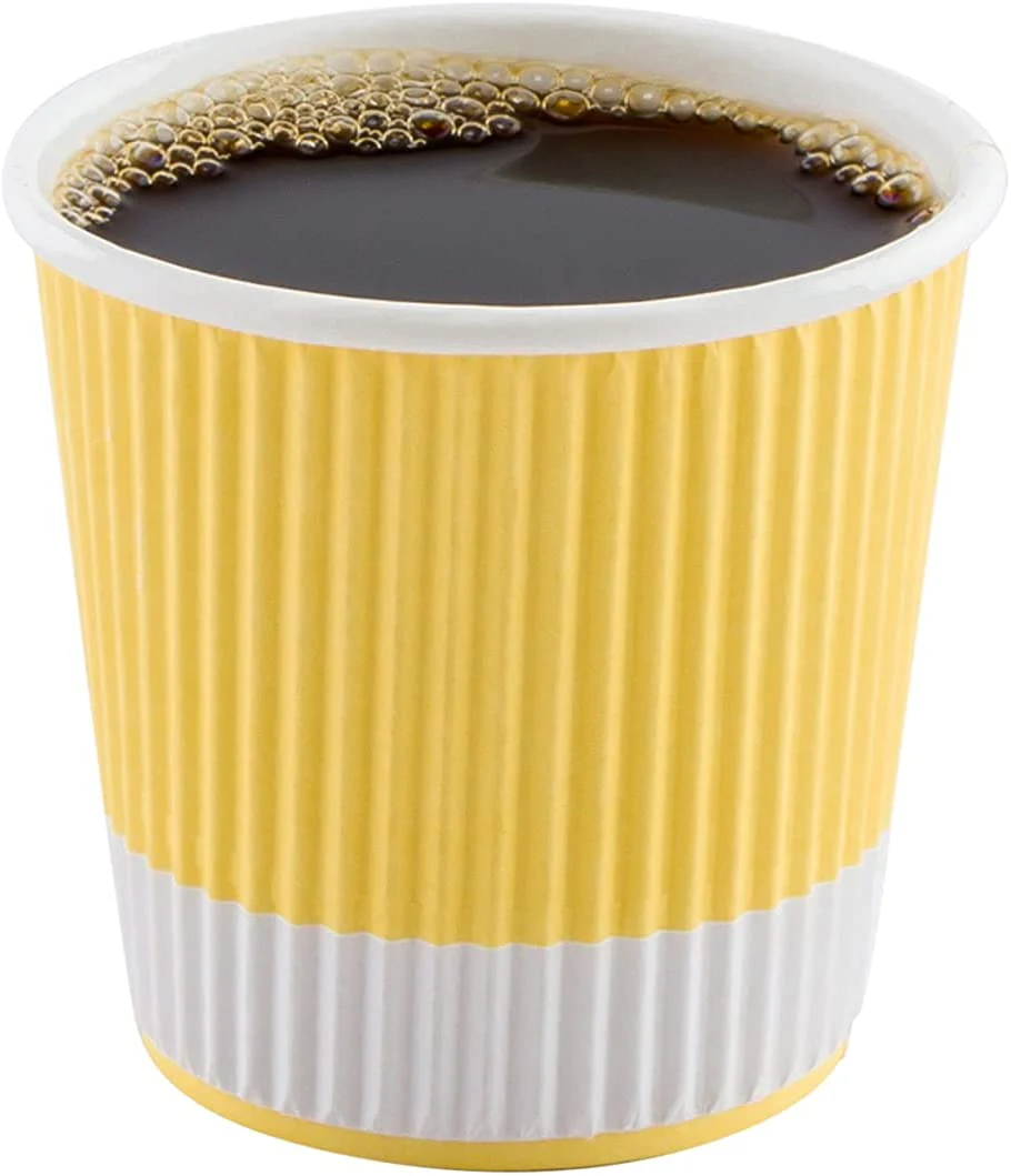 500-CT 4 oz Hot Beverage Cups Eco-Friendly Recyclable Paper - Insulated - Wholesale Takeout Coffee Cup