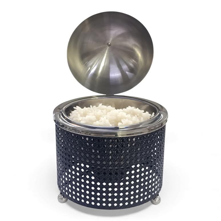 2.5Lt Chafing Dish with Mesh Design Black & Stainless Steel