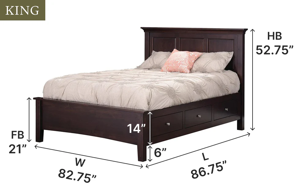 Amish Ellington Side Storage Bed