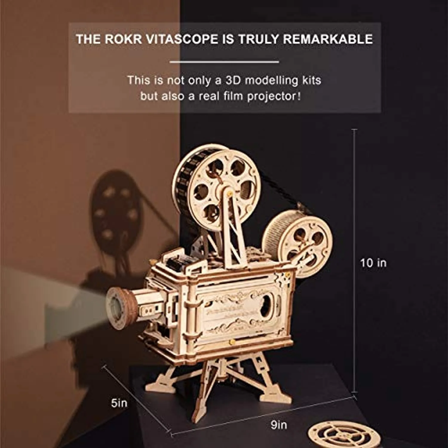 3D Wooden Puzzle Mechanical Model Kits for Adults DIY Craft Kits Vitascope