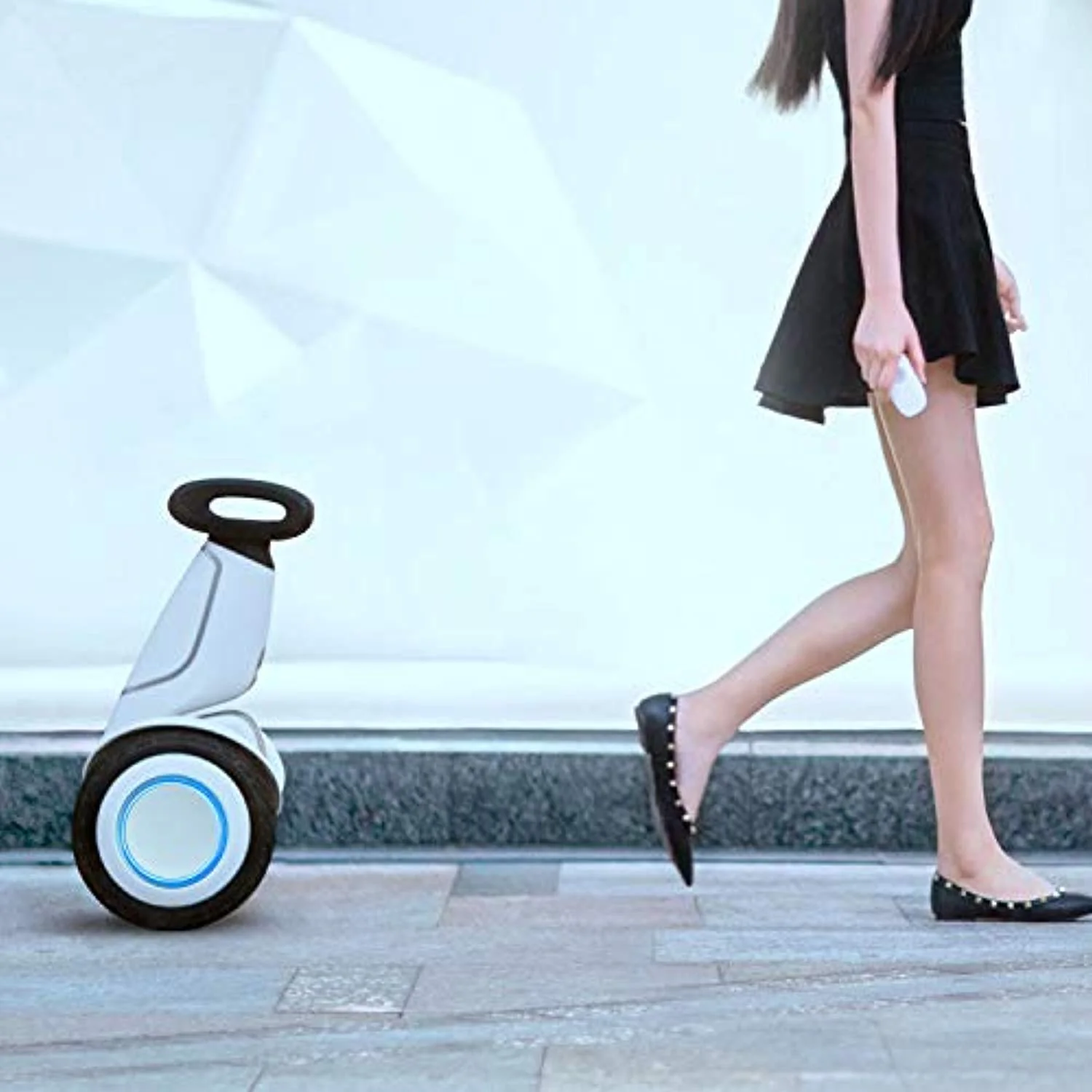 Smart Self-Balancing Electric Scooter with Intelligent Lighting and Battery System, Remote Control and Auto-Following Mode