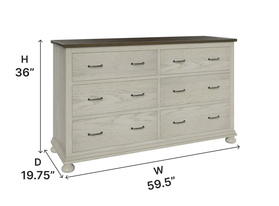 Amish Hickory Grove Dresser