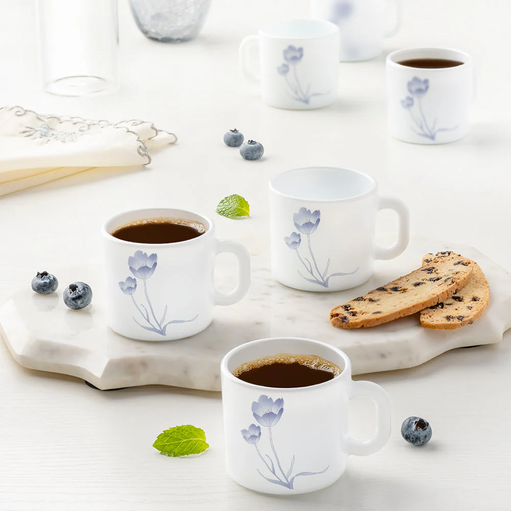 Larah by Borosil Tulip Mug Set, 240ml x 2