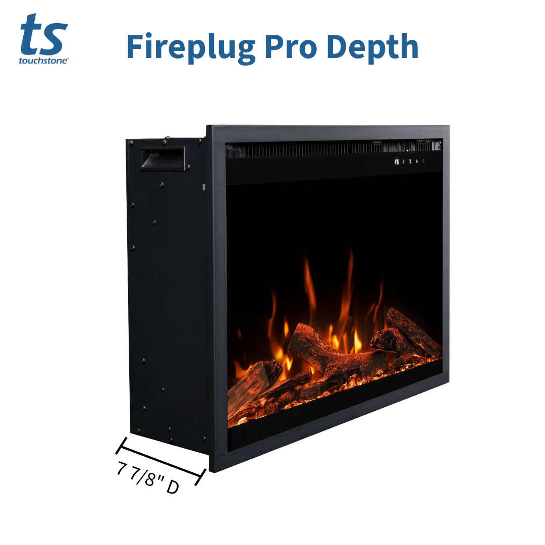 Fireplug™ Pro 33 inch Smart Electric Fireplace Insert with Fire Crackle Sound 80072