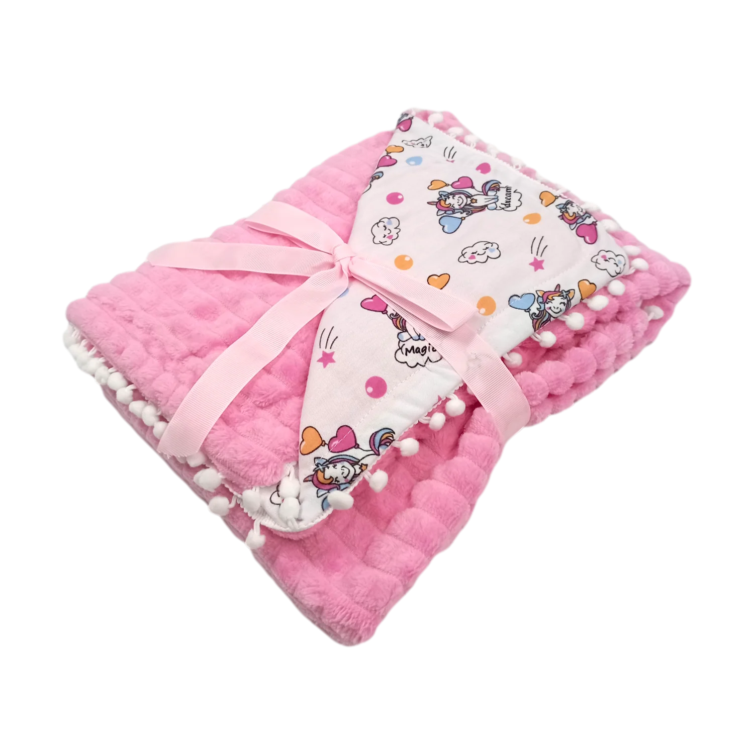 Cobija Doble Faz Pompom 80X1M 4004 Sueño De Angel