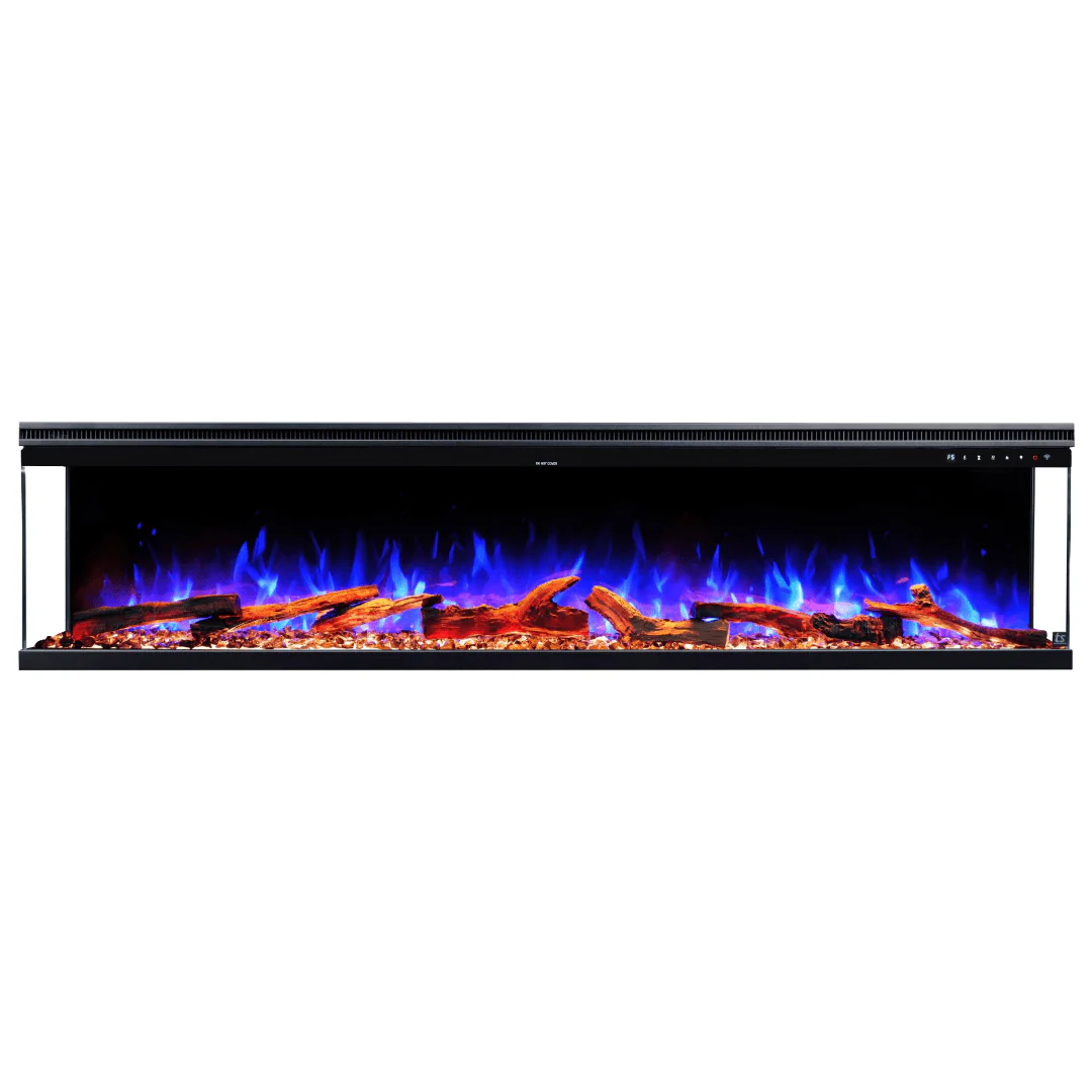 Sideline Infinity Pro 60 Inch 3 Sided Recessed Smart Electric Fireplace 80046