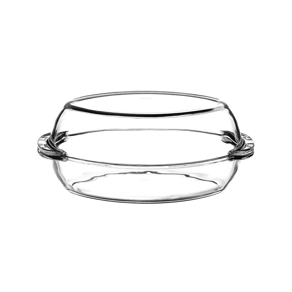 Borcam 2.25Lt Oval Casserole with Lid Clear