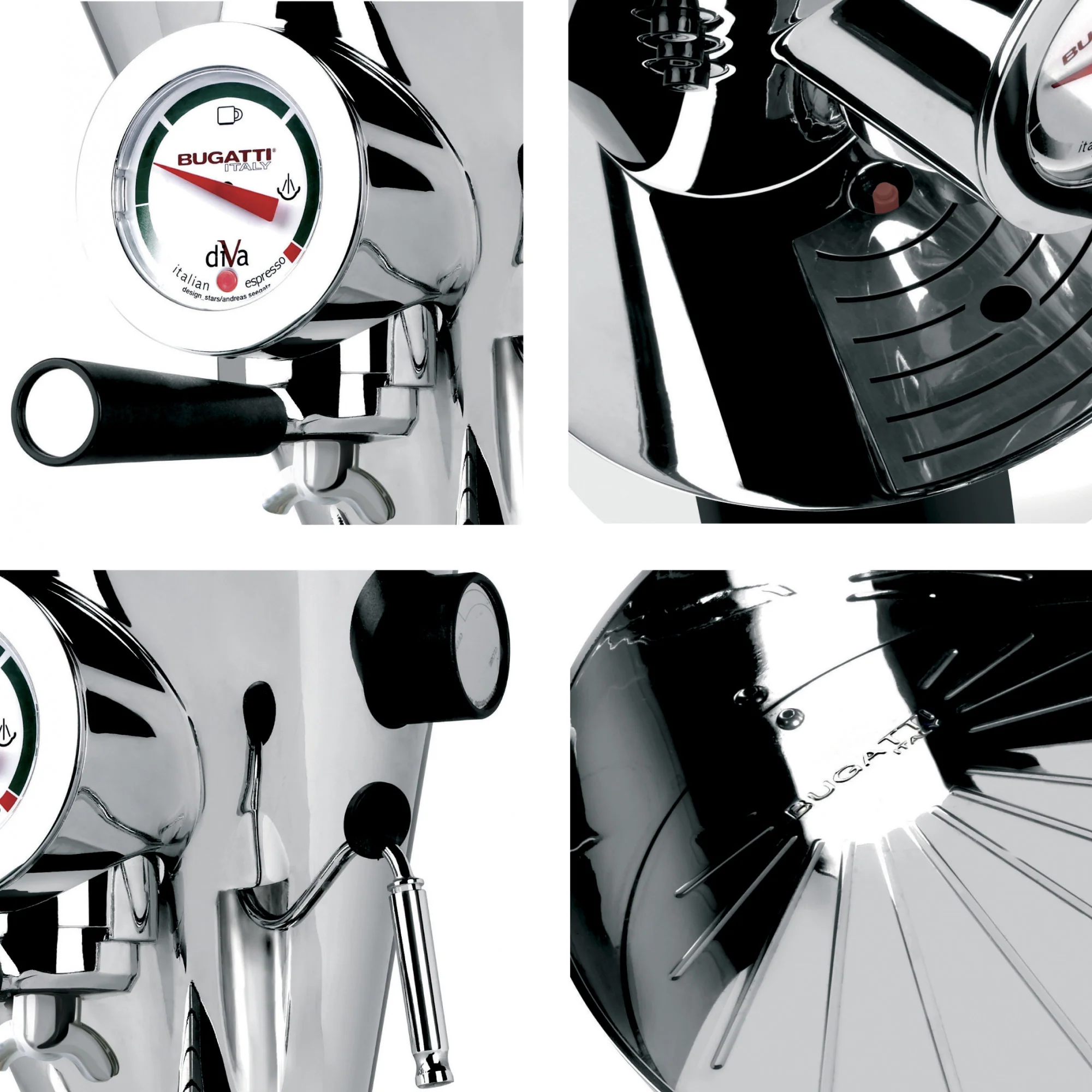 Bugatti Diva Espresso Coffee Machine Steel