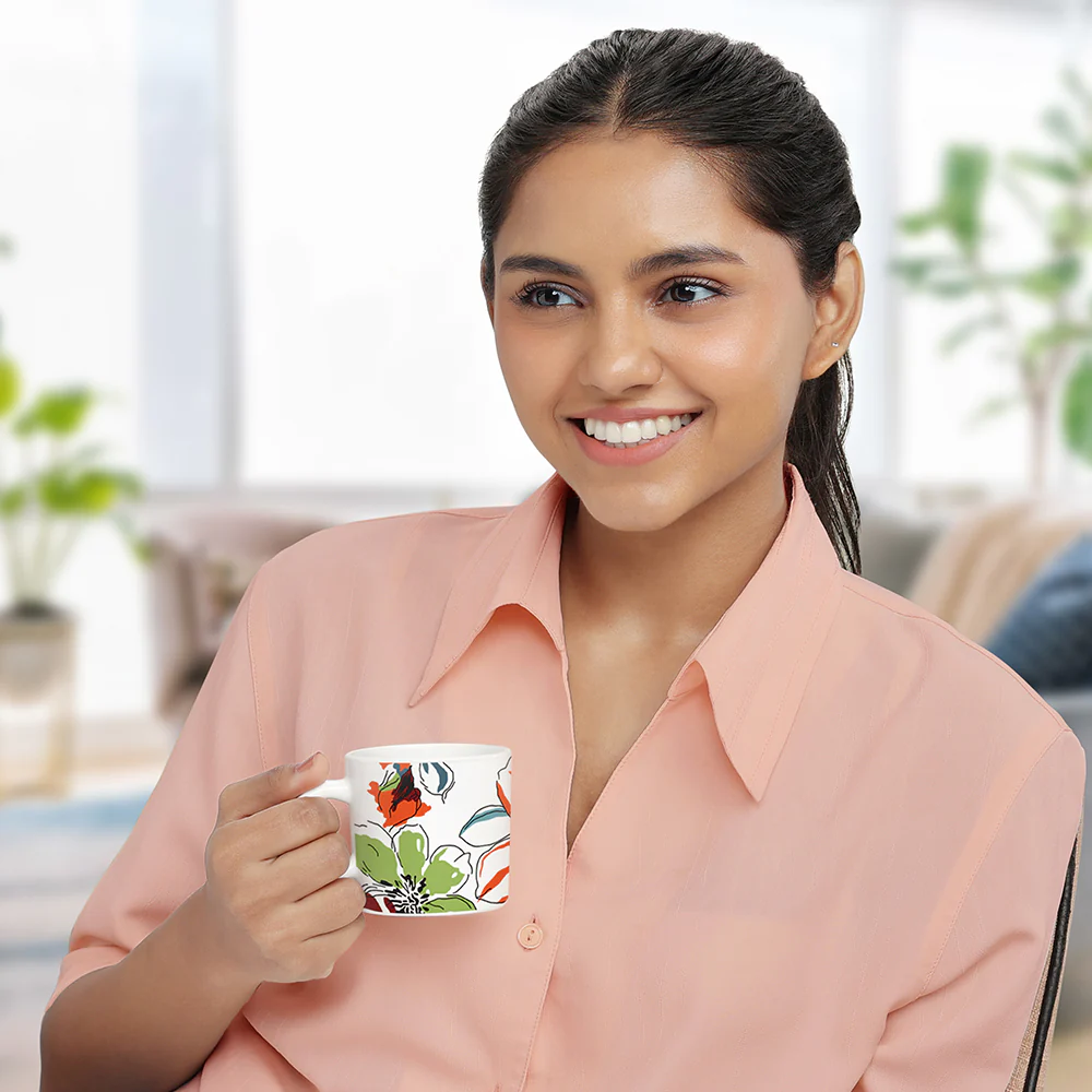 Larah by Borosil Bali Mug Set, 180ml x 12