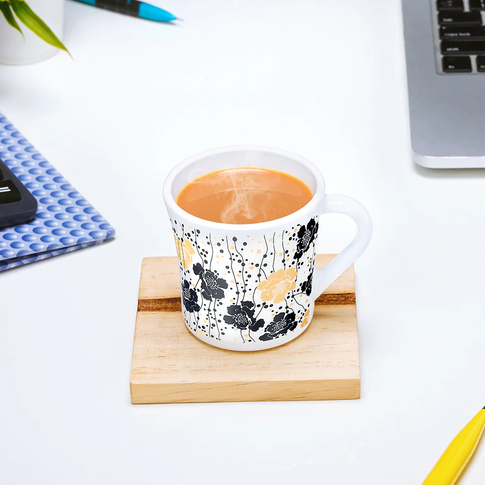 Larah by Borosil Crysta Dreamer Mug Set, 210ml x 6