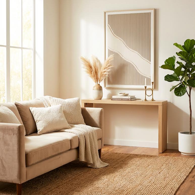 80 x 120cm Line Design Frame Cream