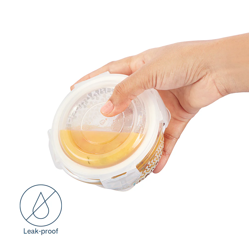 Larah Gracia Daisy Glass Lunchbox, Set of 4