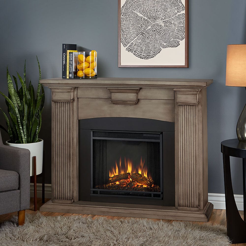 Adelaide Electric Fireplace Mantel Package in Dry Brush White - 7920E-DBW