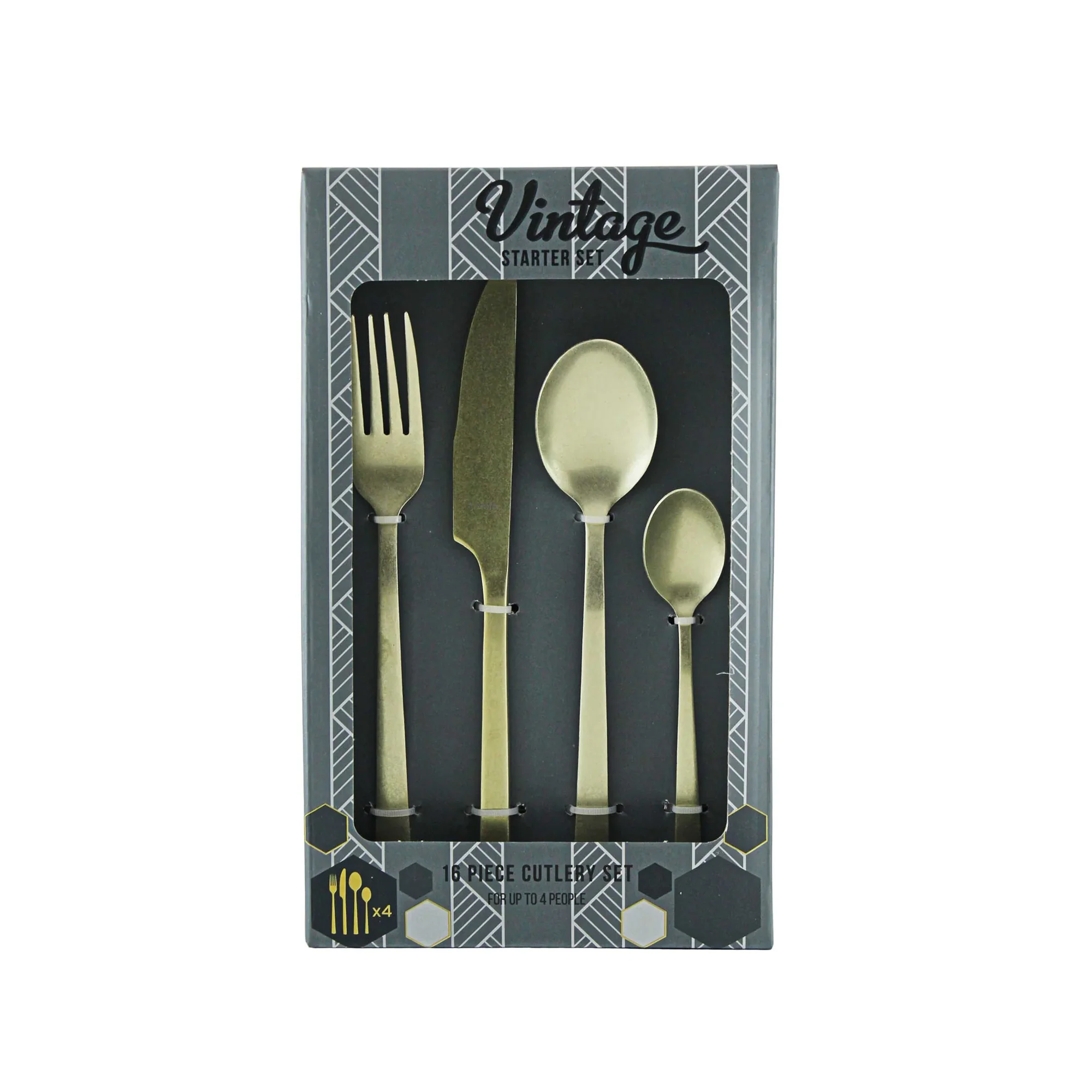 Amefa Manille Champagne Cutlery Set 16 Piece