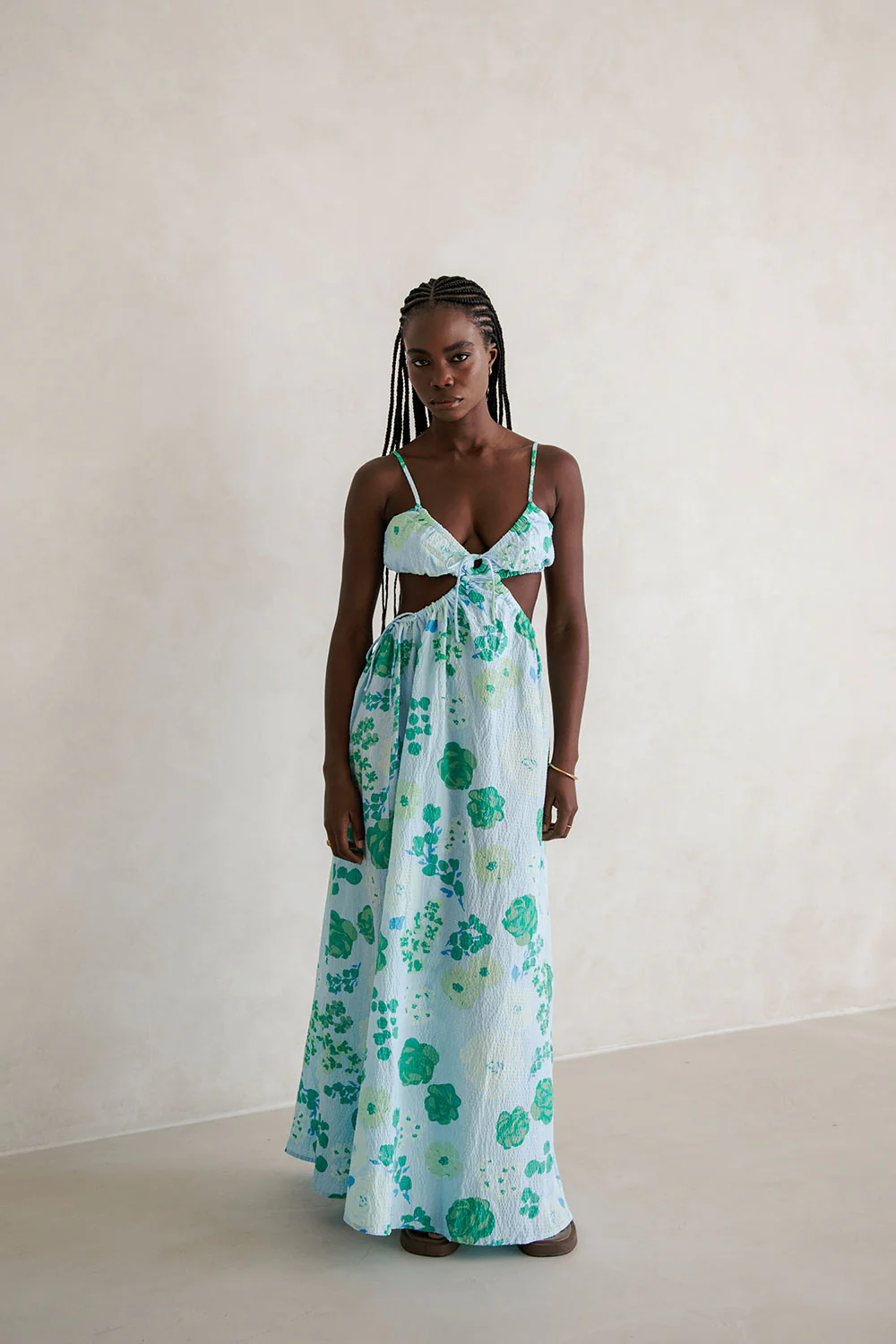 SAMPLE-Asher Dress - Corsage Blue