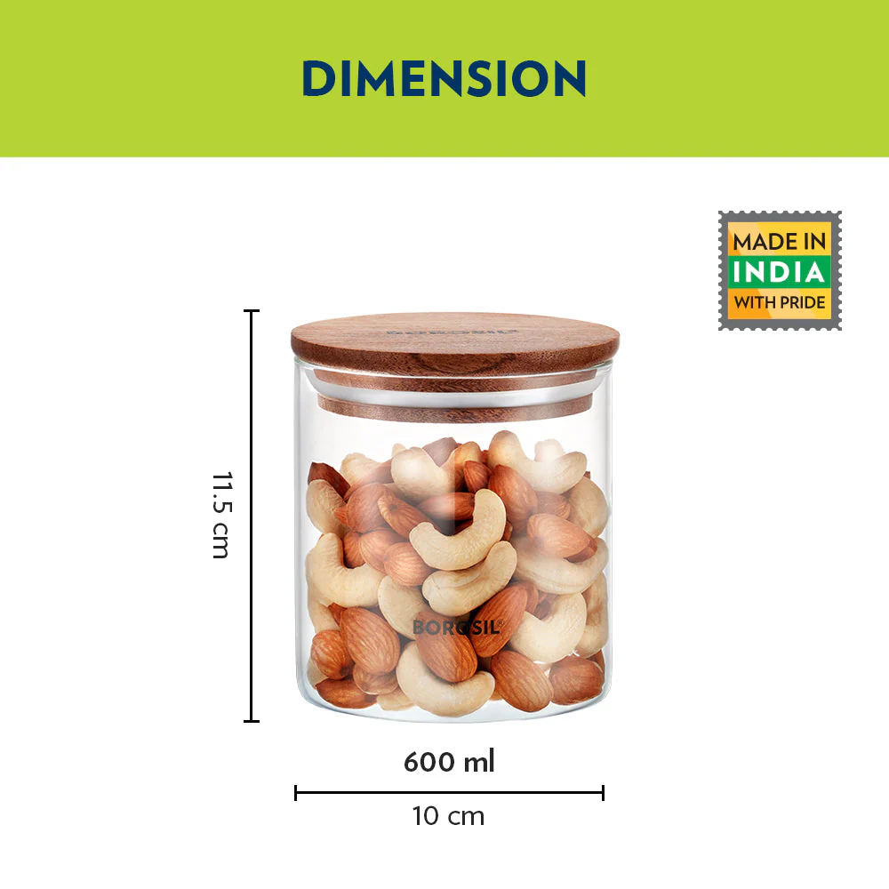 Classic Glass Jar Set with Wooden Lid