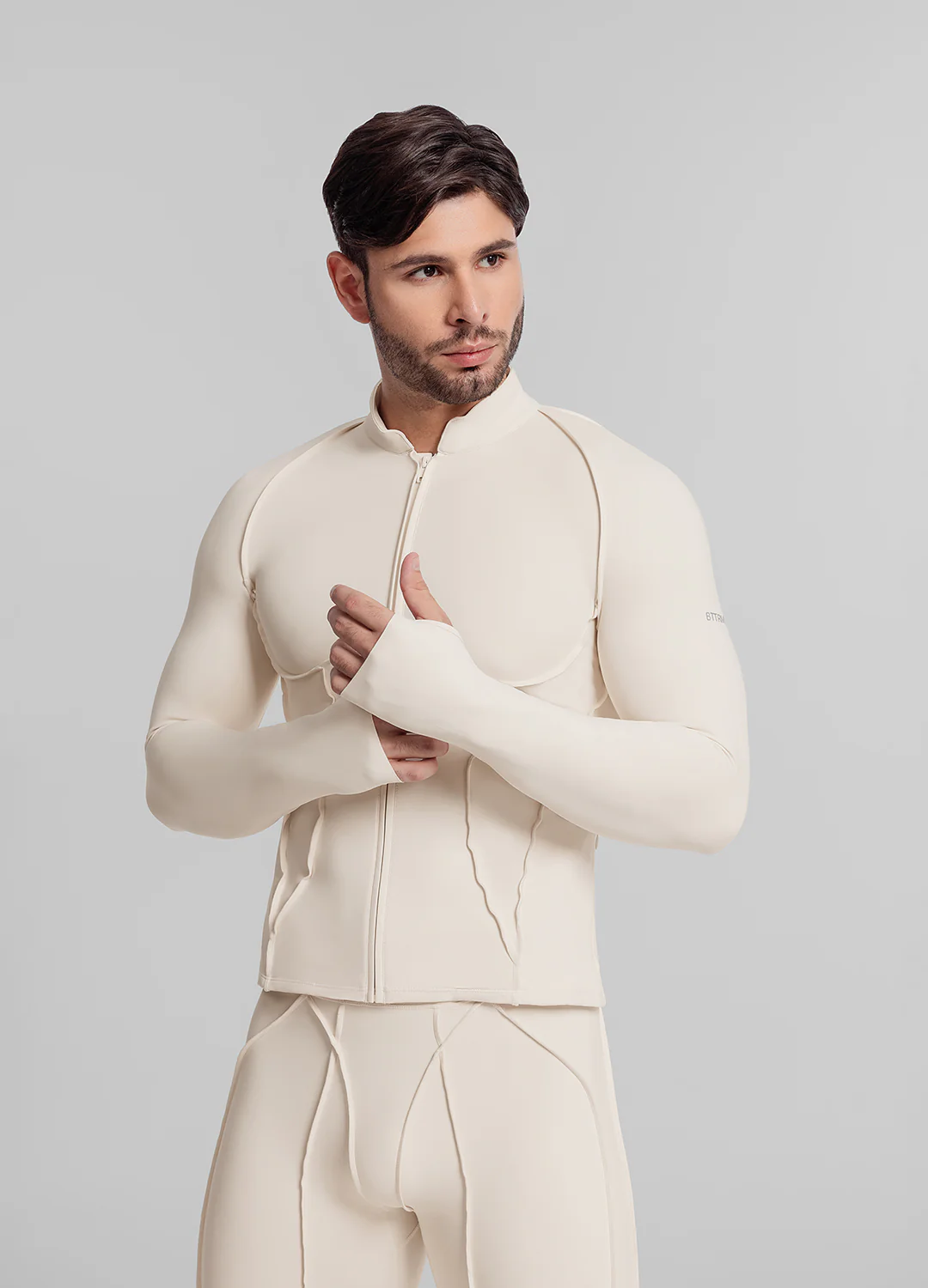 Contour Zip-Up Long Sleeve Top