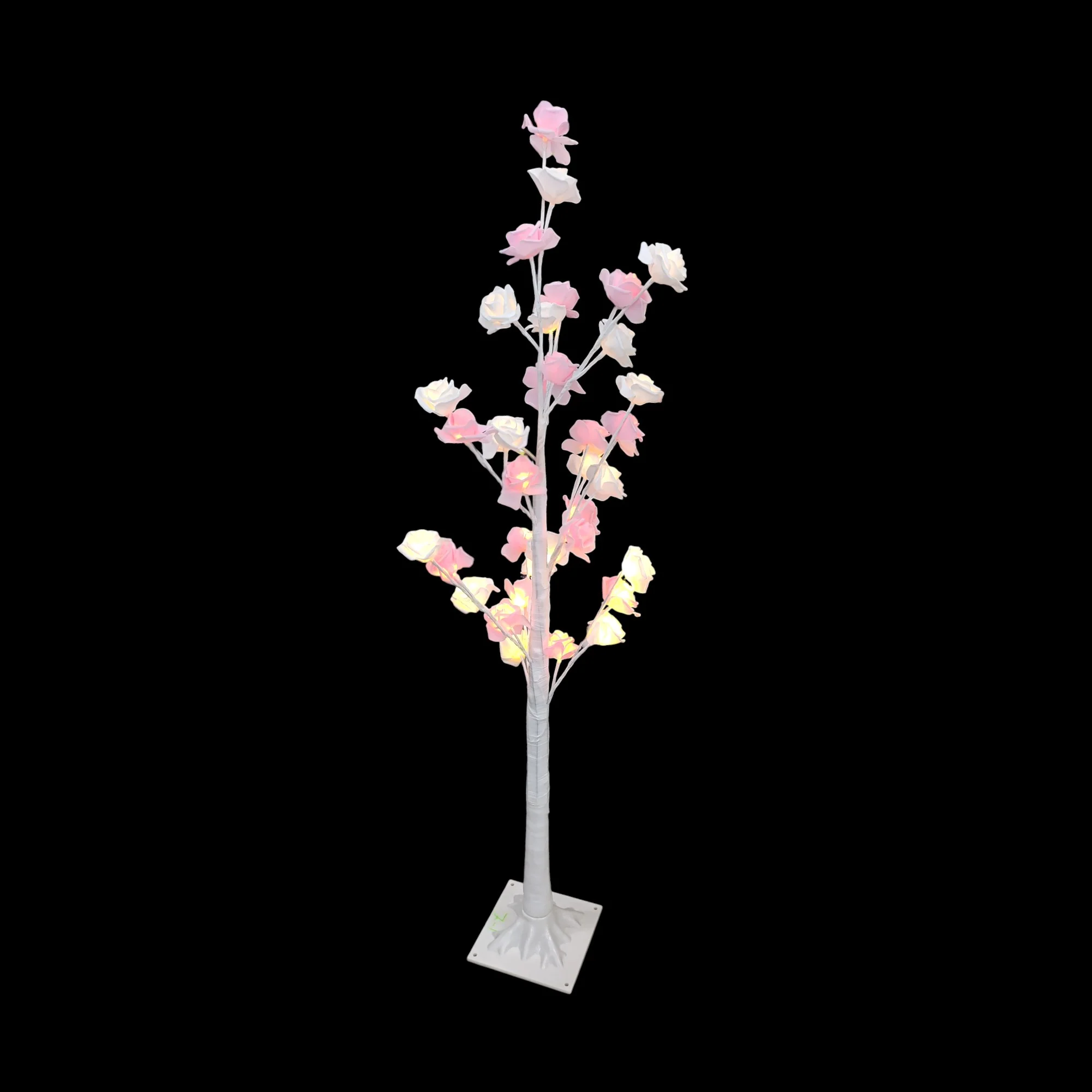 1.2m LED Tree with Roses Pink & White