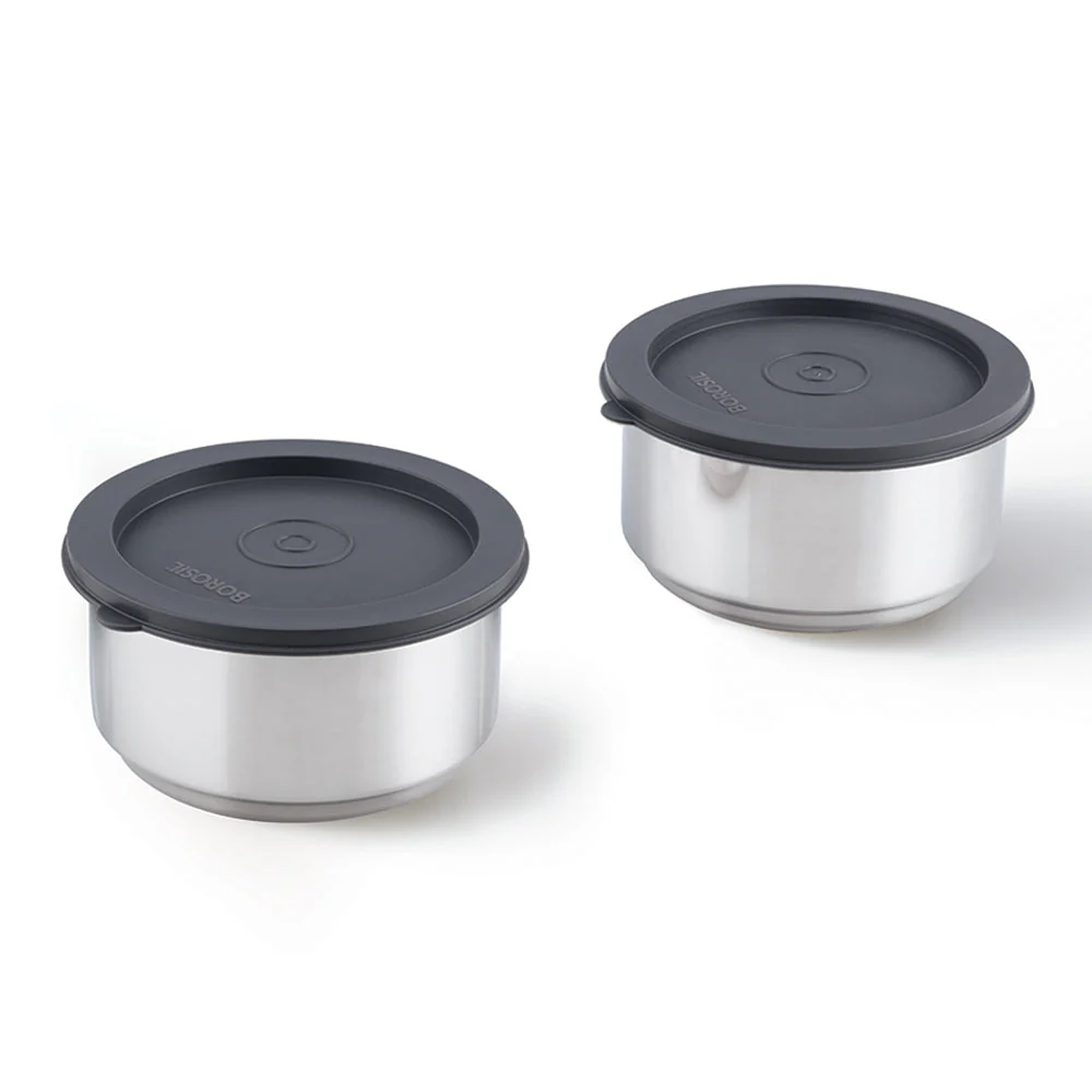 Borosil Carryfresh Lunchbox, Set of 2, Large, 280ml