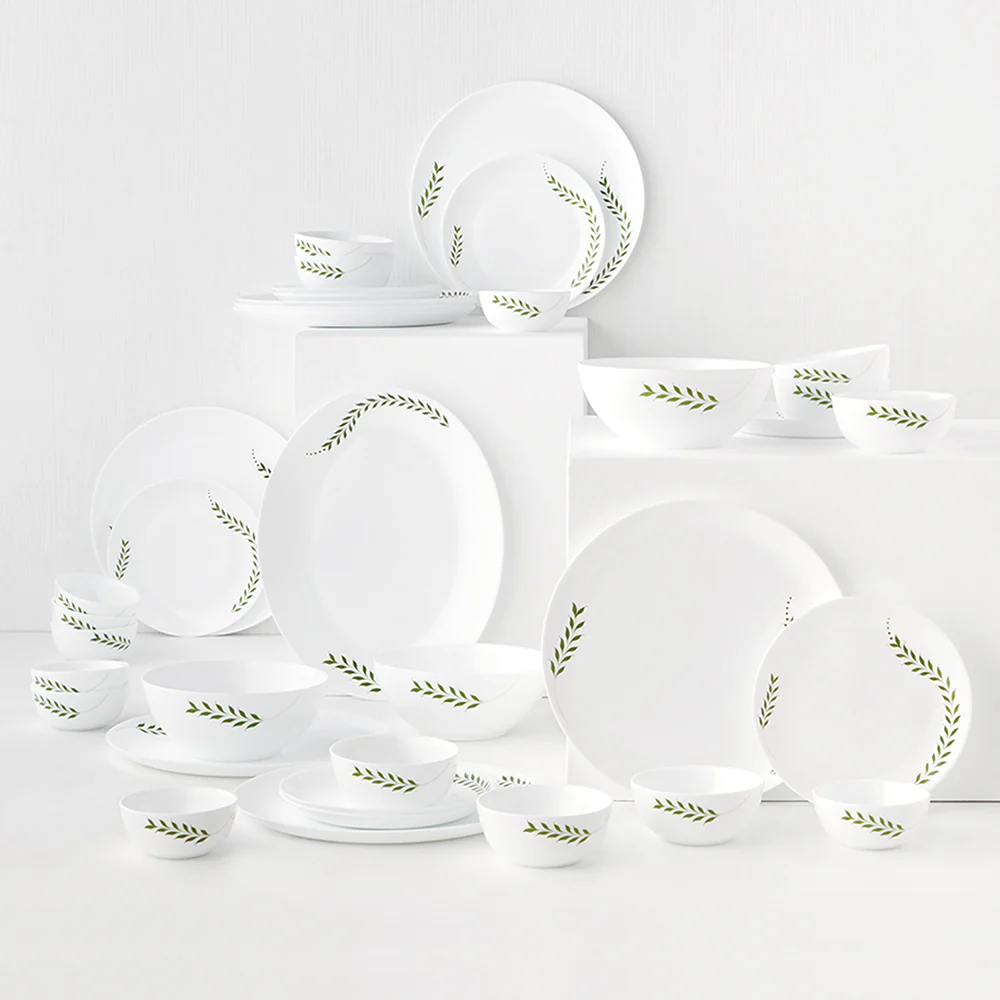 Larah by Borosil Botanica Dinner Set, 33 pc