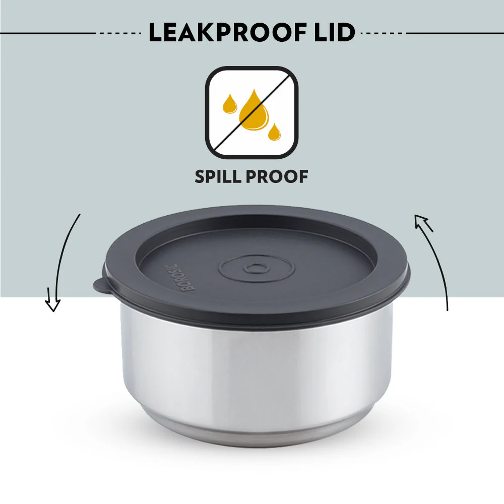 Borosil Carryfresh Lunchbox, Set of 2, Large, 180ml + 280ml