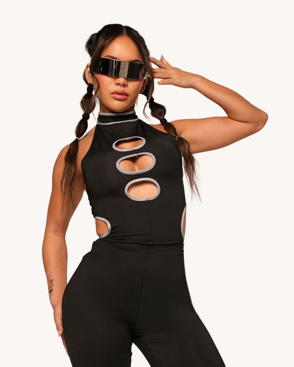 Night Vision Reflective Cutout Jumpsuit