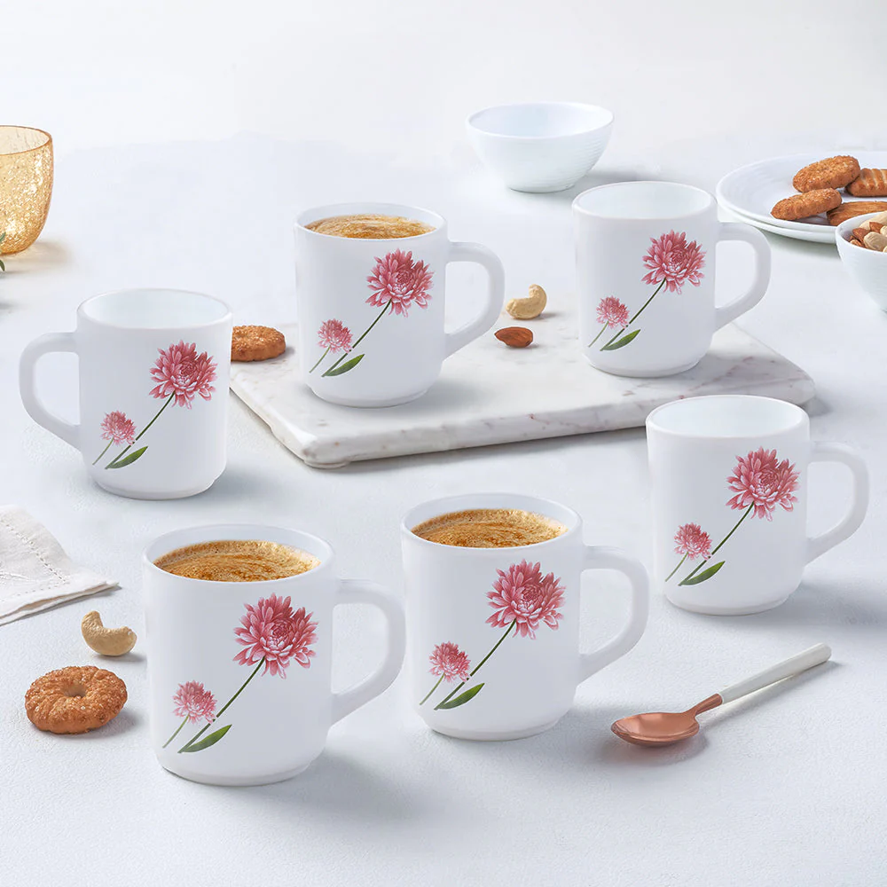 Larah by Borosil Belle Mug Set, 240ml x 2