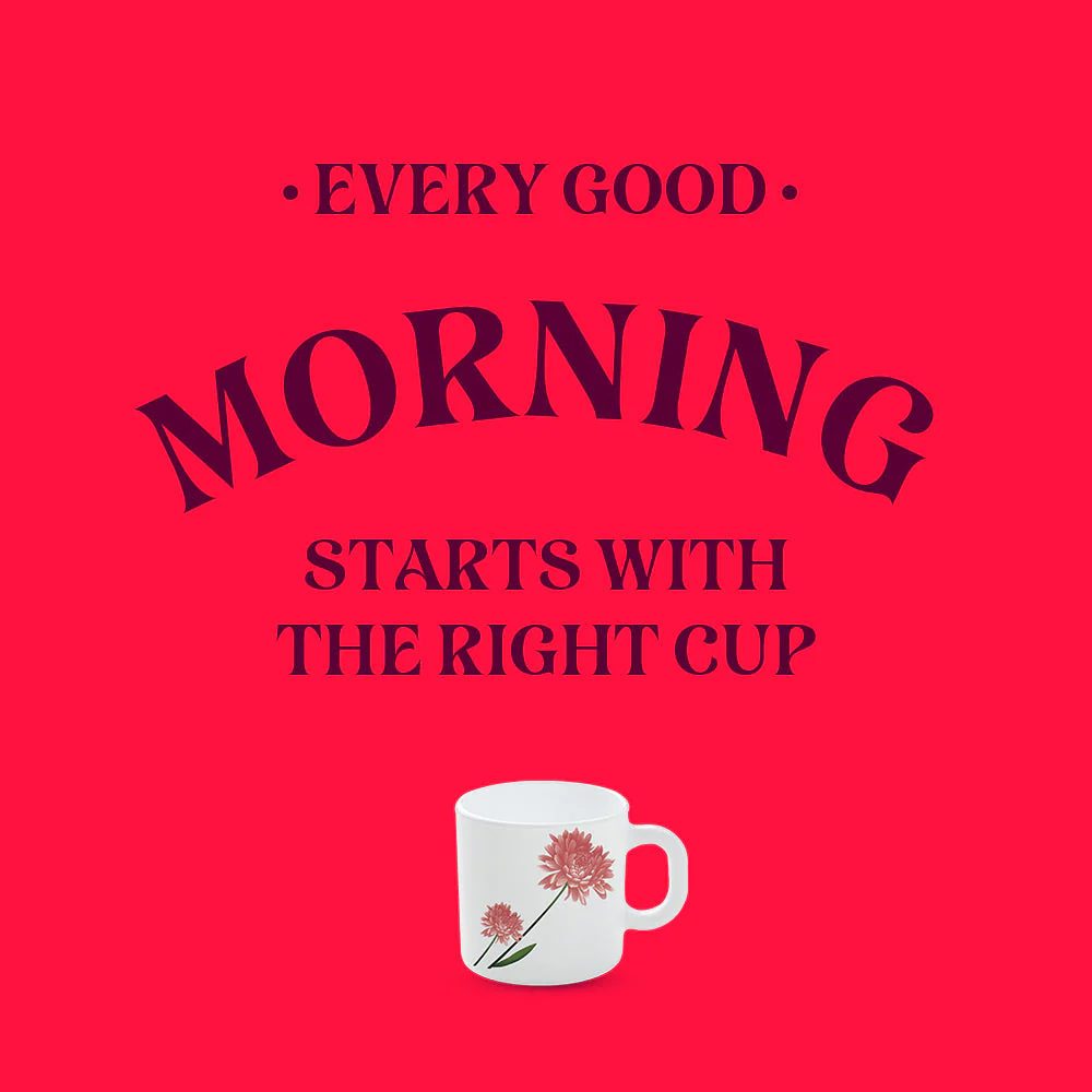 Larah by Borosil Nargis Mug Set, 240ml x 2