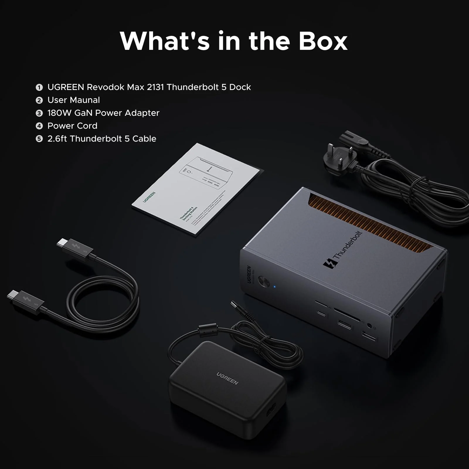 UGREEN Revodok Max Docking Station (Thunderbolt 5, 13-in-1, 8K Display)