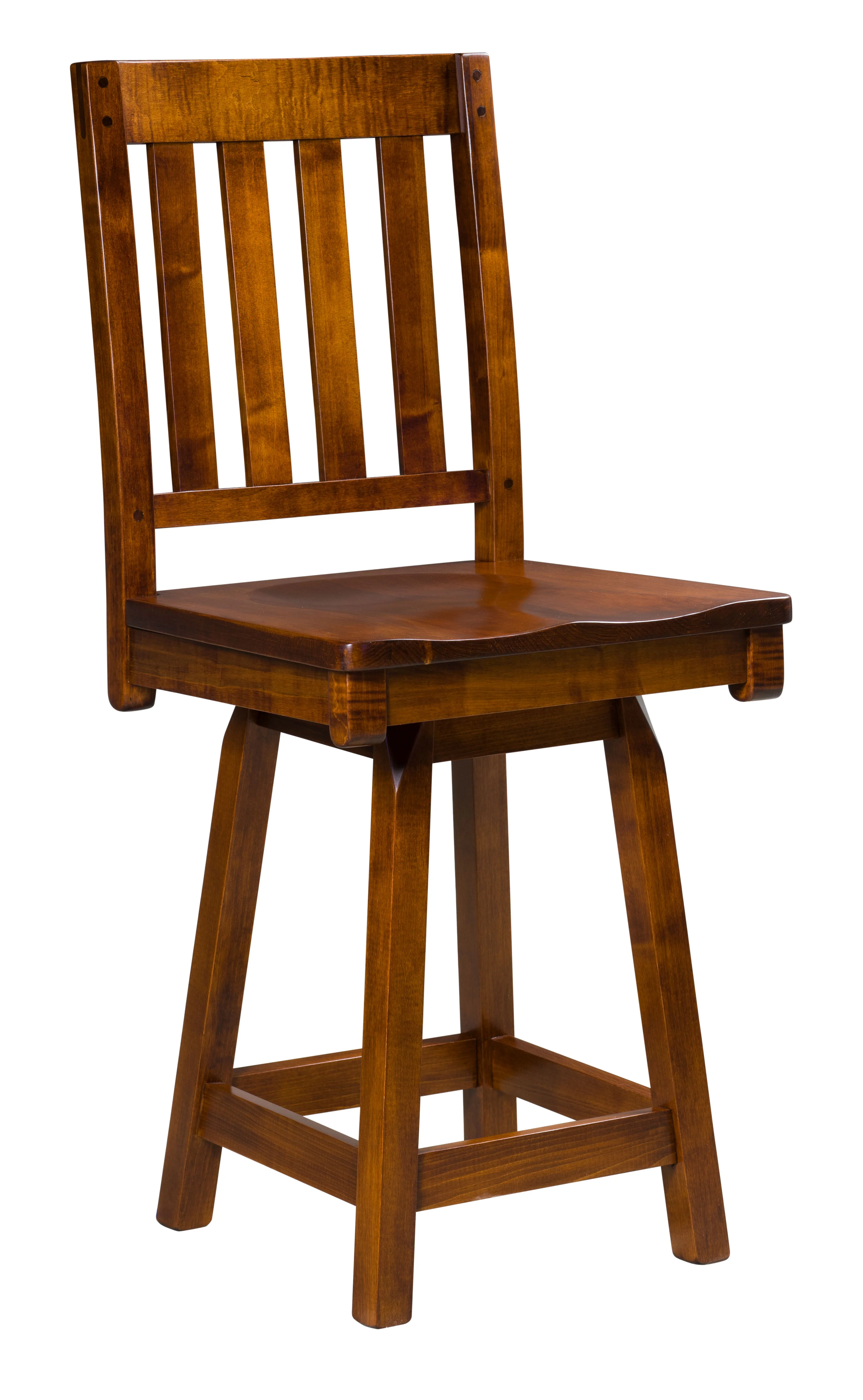 Amish Alberta Swivel Bar Chair