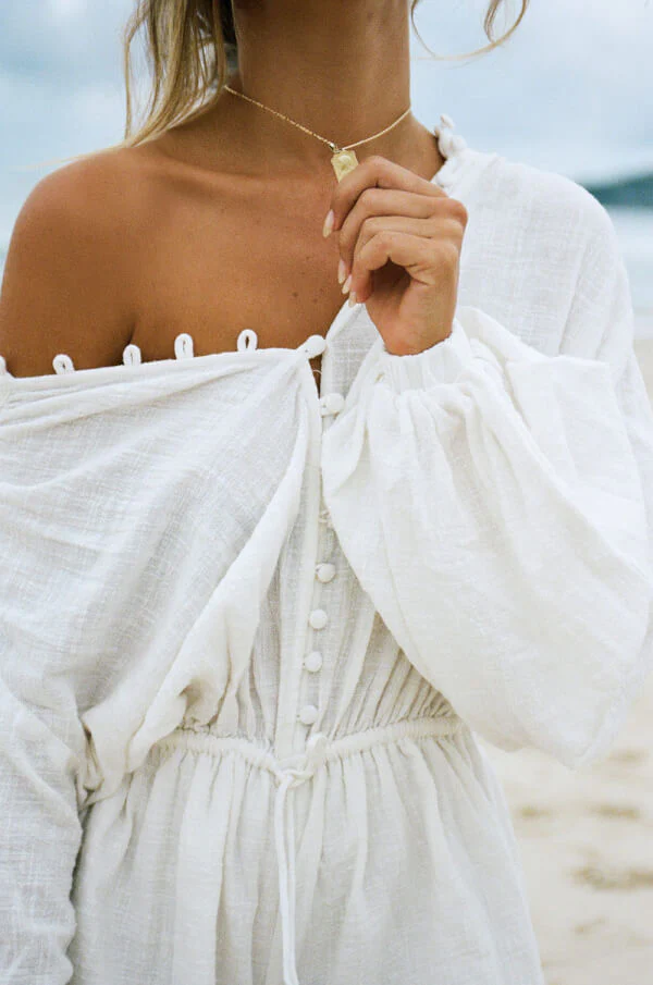 SAMPLE-Elsa Playsuit - White