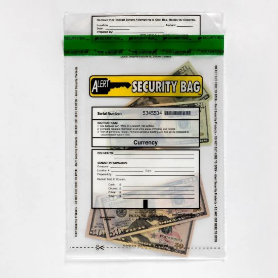 Alert 1520AV-250 Bank Deposit Bag Clear 15