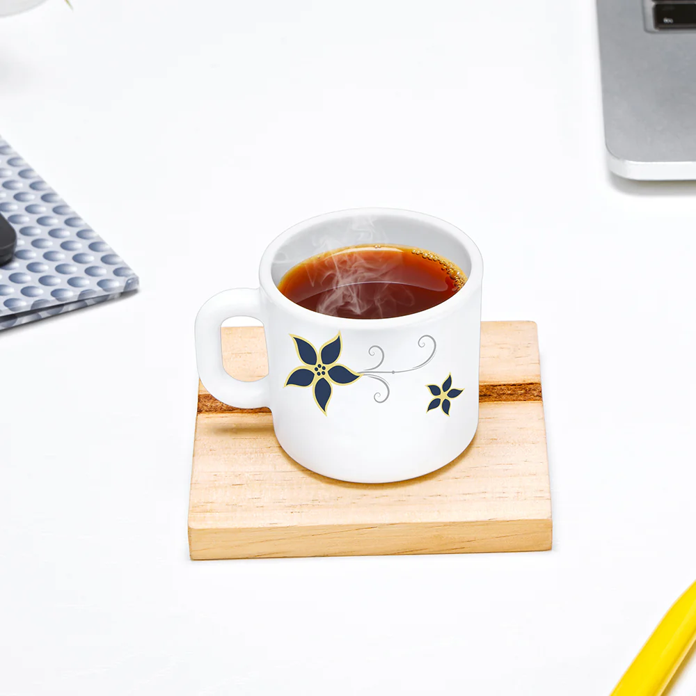 Larah by Borosil Viva Mug Set, 100ml x 6